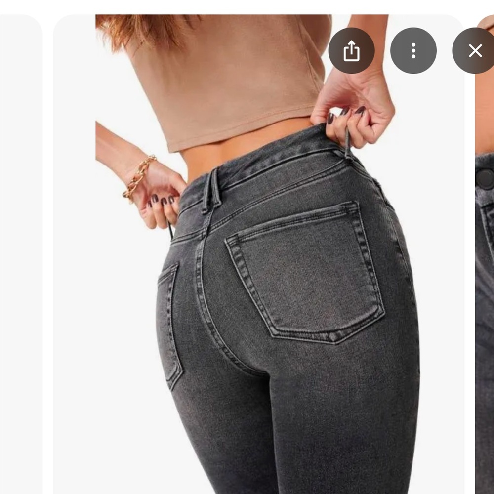 Good American Women's Black Denim Jeans